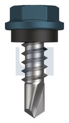 METAL SDS HEX HEAD + WASHER CL4 BR MET SEAL HX:10-16X 16 thumbnail 2