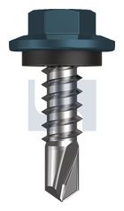 METAL SDS HEX HEAD + WASHER CL4 BR MET SEAL HX:12-14X 20 thumbnail 2