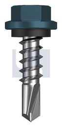 METAL SDS HEX HEAD + WASHER CL4 BR MET SEAL HX:14-10X 25 thumbnail 2