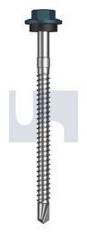 METAL SDS HEX HEAD + WASHER CL4 BR MET SEAL HX S:12-14X 75 thumbnail 2