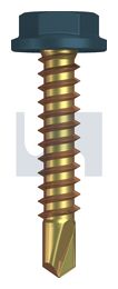 METAL SDS FLANGED HEX HEAD ZYP BR MET FLG HX:10-16X 25 thumbnail 2