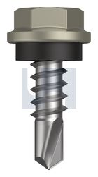 METAL SDS HEX HEAD + WASHER CL4 BU MET SEAL HX:10-16X 16 thumbnail 2