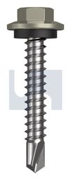 METAL SDS HEX HEAD + WASHER CL4 BU MET SEAL HX:12-14X 35 thumbnail 2