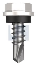 METAL SDS HEX HEAD + WASHER CL4 DW MET SEAL HX:10-16X 16 thumbnail 2