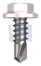 METAL SDS FLANGED HEX HEAD ZYP DW MET FLG HX: 8-18X 12 thumbnail 2