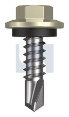METAL SDS HEX HEAD + WASHER CL4 EH MET SEAL HX:12-14X 20 thumbnail 2