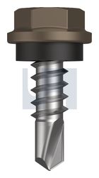 METAL SDS HEX HEAD + WASHER CL4 JA MET SEAL HX:10-16X 16 thumbnail 2