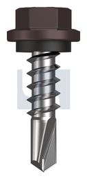 METAL SDS HEX HEAD + WASHER CL4 LO MET SEAL HX:14-10X 25 thumbnail 2