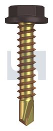 METAL SDS FLANGED HEX HEAD ZYP LO MET FLG HX:10-16X 25 thumbnail 2