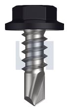 METAL SDS FLANGED HEX HEAD CL4 NS MET FLG HX: 8-18X 12 thumbnail 2