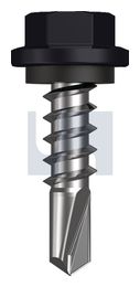 METAL SDS HEX HEAD + WASHER CL4 NS MET SEAL HX:14-10X 25 thumbnail 2