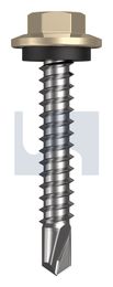 METAL SDS HEX HEAD + WASHER CL4 PA MET SEAL HX:12-14X 35 thumbnail 2