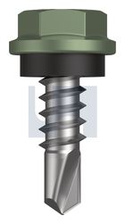 METAL SDS HEX HEAD + WASHER CL4 PE MET SEAL HX:10-16X 16 thumbnail 2
