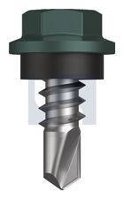 METAL SDS HEX HEAD + WASHER CL4 PL MET SEAL HX: 8-18X 12 thumbnail 2