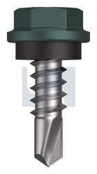 METAL SDS HEX HEAD + WASHER CL4 PL MET SEAL HX:10-16X 16 thumbnail 2