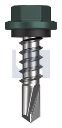 METAL SDS HEX HEAD + WASHER CL4 PL MET SEAL HX:14-10X 25 thumbnail 2