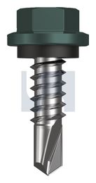 METAL SDS HEX HEAD + WASHER CL4 PL MET SEAL HX:14-14X 22 thumbnail 2