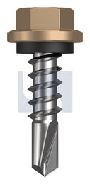 METAL SDS HEX HEAD + WASHER CL4 PT MET SEAL HX:14-10X 25 thumbnail 2