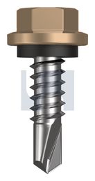 METAL SDS HEX HEAD + WASHER CL4 PT MET SEAL HX:14-14X 22 thumbnail 2