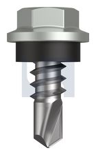 METAL SDS HEX HEAD + WASHER CL4 SG MET SEAL HX: 8-18X 12 thumbnail 2