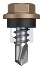 METAL SDS HEX HEAD + WASHER CL4 ST MET SEAL HX: 8-18X 12 thumbnail 2