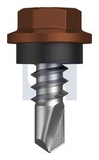 METAL SDS HEX HEAD + WASHER CL4 TE MET SEAL HX: 8-18X 12 thumbnail 2