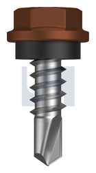 METAL SDS HEX HEAD + WASHER CL4 TE MET SEAL HX:10-16X 16 thumbnail 2