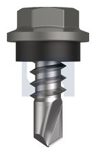 METAL SDS HEX HEAD + WASHER CL4 WA MET SEAL HX: 8-18X 12 thumbnail 2