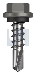 METAL SDS HEX HEAD + WASHER CL4 WA MET SEAL HX:14-10X 25 thumbnail 2