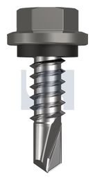 METAL SDS HEX HEAD + WASHER CL4 WA MET SEAL HX:14-14X 22 thumbnail 2