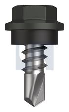 METAL SDS HEX HEAD + WASHER CL4 WG MET SEAL HX: 8-18X 12 thumbnail 2