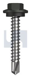 METAL SDS HEX HEAD + WASHER CL4 WG MET SEAL HX:12-14X 35 thumbnail 2