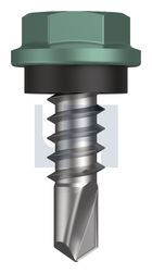 METAL SDS HEX HEAD + WASHER CL4 WI MET SEAL HX:10-16X 16 thumbnail 2