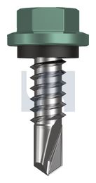 METAL SDS HEX HEAD + WASHER CL4 WI MET SEAL HX:14-14X 22 thumbnail 2