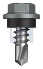 METAL SDS HEX HEAD + WASHER CL4 WN MET SEAL HX: 8-18X 12 thumbnail 2