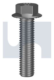 SERRATED FLANGED HEX BOLT HDG 4.6 SERR FL BOLT:M20 X  60 thumbnail 3