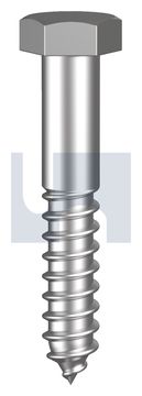 HEX COACH SCREW 316 HX COACH DIN571: M6 X 40 thumbnail 3