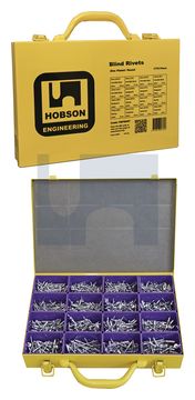 RIVET DOME HEAD AL-ST RIVET ASSORT KIT:3.2-4.8 thumbnail 3