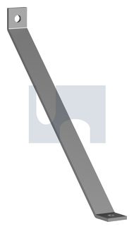 45deg BRACE FITTING 2 HOLE HDG ANGLE FITTING 2452: M12 thumbnail 3