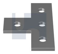 FLAT PLATE TEE SHAPE 4 HOLE HDG FLAT PLATE 1031: M12 thumbnail 3