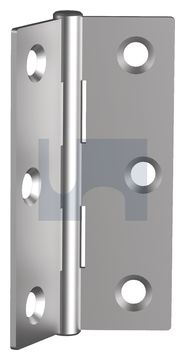BUTT HINGE 6 HOLE - FIXED PIN 304 HINGE BUTT PAIR: 75 X 50 thumbnail 3