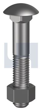 CUP HEAD BOLT & NUT PLN 4.6 CUP B/N KIT: M12 X 375 thumbnail 3