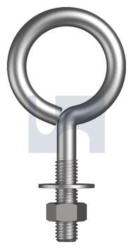 LARGE EYE BOLT KIT Z/P LG EYEBLT KIT:  3/8BSW X 3 thumbnail 3