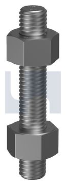 STUD BOLT & NUT KIT B7/2H HDG KIT: 1-1/8UN8 X 155 thumbnail 3
