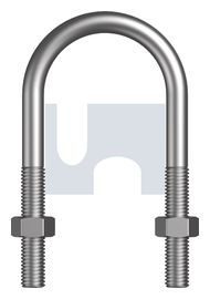 U BOLT ROUND KIT HDG U-BLT KIT: 3/8BSW X 2 NB thumbnail 3