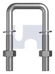 U BOLT SQUARE KIT SPRING WASH 316 SQ U-BLT KIT:M12X77X 80 thumbnail 3