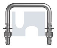 U BOLT SQUARE KIT NYLOC / WASH HDG SQ U-BLT KIT:1/2BSWX45X162 thumbnail 3