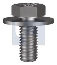 SEMS HEX BOLT FLAT WASHER Z/P 8.8 SEMS HEX: M10 X  25 thumbnail 3