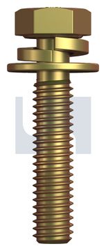 SEMS HEX BOLT SPR/FLT WASH ZYP 8.8 SEMS HEX FWSW: M8X30 thumbnail 3