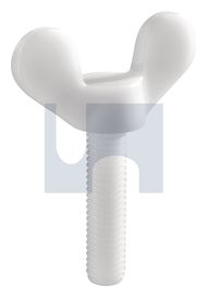 METRIC THREAD WING SCREW NYLON DIN316 WING SCRW:M6 X 10 thumbnail 3